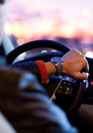 car, traffic, man