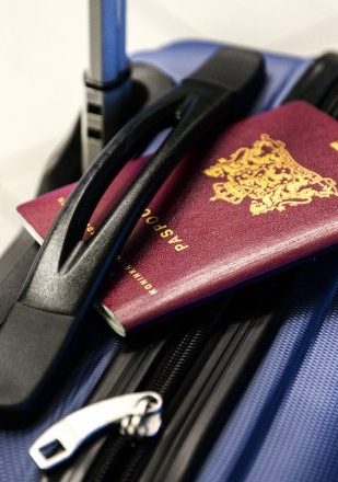 passport, luggage, trolley